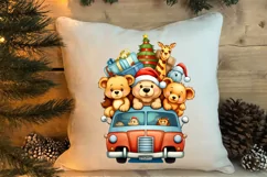 Christmas Animal Safari Clipart, Christmas Animal PNG Product Image 4