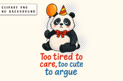Sarcastic Panda Saying PNG, Birthday illustration, Sarcasm Product Image 1