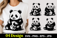 Adorable Panda SVG PNG Product Image 1