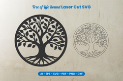 Tree of Life Round Laser Cut SVG Product Image 5
