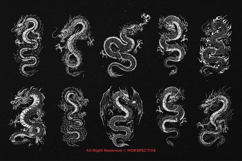 10 Bundle Dark Art The Dragon Chinese Myth Animal Beast Product Image 6