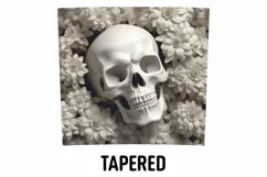 3D Skull Flowers Sublimation Tumbler Wrap | 3D Tumbler wrap Product Image 3