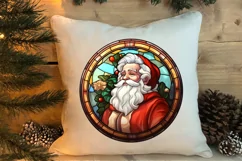Stained Glass Painting Of Santa Clipart Sublimation Product Image 4