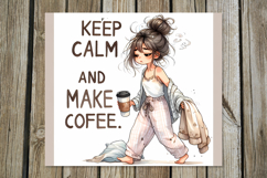 Morning coffee | 8 skinny tumbler Sublimation designs Product Image 4