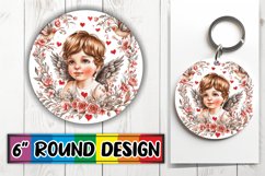 Valentine&#039;s Beauty: Watercolor Sublimation Coaster Product Image 1