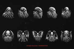 10 Bundle Dark Art Cthulhu Beast Monster Creature Octopus Product Image 6