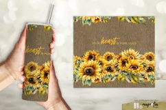 MOTIVATION sunflower tumbler wrap sublimation design png Product Image 1