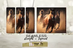 HORSES sublimation tumbler wrap design png 20 oz Product Image 1