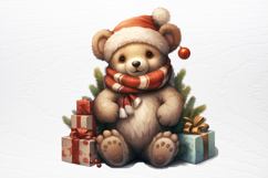 Christmas Teddy Bear Sublimation Clipart PNG Product Image 4