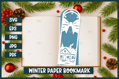 10 Christmas Bookmark Paper cut SVG, Layered paper cut Product Image 5