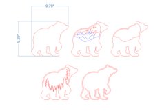 Bear SVG laser cut file for Glowforge Product Image 4