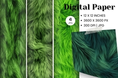 Green Fur Background Animal Skin Digital Paper Wallpaper_2 Product Image 1