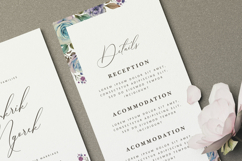 minimalist wedding card invitation with rose and hydrangea Product Image 4
