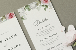 beautiful wedding card invitation set with roses flower Product Image 4