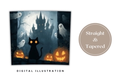 Spooky Halloween Castle Tumbler, Spooky Tumbler Design Product Image 4