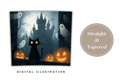 Spooky Halloween Castle Tumbler, Spooky Tumbler Design Product Image 4