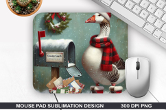 Goose Mouse Pad Sublimation, Christmas Mouse Pad PNG Product Image 1
