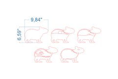 Capybara SVG Laser cut file for Glowforge Product Image 4