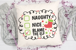 Naughty Nice Blame The Elf Svg, Christmas Checklist Svg. Product Image 4
