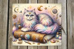 Mystic cat | 4 Skinny tumbler sublimation designs Product Image 4