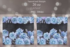 Floral Tumbler Sublimation Bundle | Blue Roses Tumbler Wrap Product Image 5