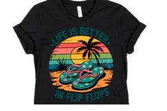 Life is better in flip flops svg | Svg Cut Files | Shirt Svg Product Image 3