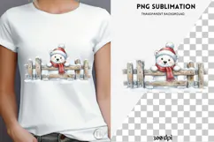 Christmas peeking character png design for T-shirts Product Image 4
