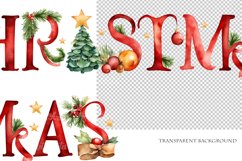 Watercolor inscriptions Christmas PNG Product Image 3