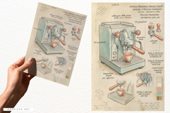 Ephemera Coffee Junk Journal Pages - Junk Journal Pack Product Image 4