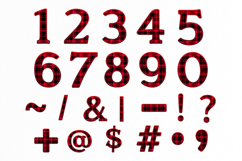 Christmas Plaid Alphabet Clipart Product Image 4