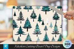 Scandinavian Trees Maple Cutting Board PNG Design Product Image 1