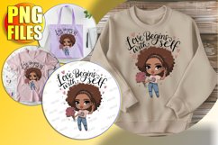 Dazzling TSHIRT Designs PNG, Afro Woman Product Image 1