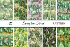 20 Seamless Springtime Forest Digital Paper For Download Product Image 3