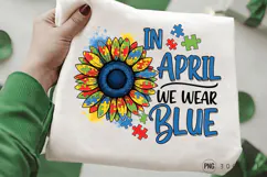 Autism Awareness Sunflower PNG, Autism Awareness Sunflower Product Image 4