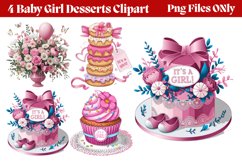 Baby Girl Desserts Clipart PNG Product Image 1