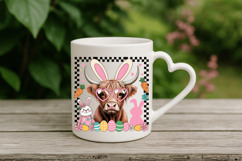 Happy Easter Bunny COW PNG Sublimation | Happy Easter Day PN Product Image 4