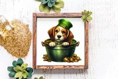St Patricks Day Dog with Gold Coin Clipart, St Patricks Day Product Image 4