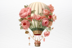 Christmas Hot Air Balloon Sublimation PNG Product Image 4