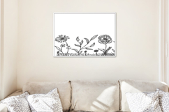 Wild Garden Border Line Art Embroidery Design Product Image 4