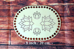 Oval basket base digital file, make myself handmade craft cr Product Image 3