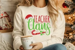Teacher Claus Svg, Teacher Christmas Svg, Merry Teacher Svg. Product Image 3