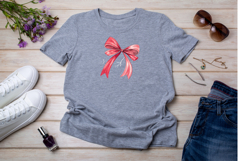 Stormy Gray Cloudy Sky Coquette Bow Clipart Product Image 4