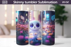 3D Ghost Tumbler Sublimation | Ghost Flowers Tumbler Wrap Product Image 1