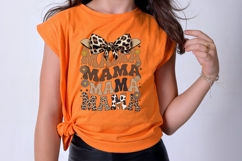 Retro Brown MAMA PNG with Leopard Bow Product Image 3