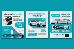 Modern Electric Vehicle EV Car - Social Media Kit Product Image 4