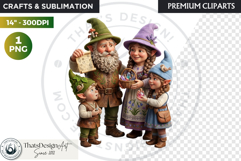 Spring Blossom Gnomes Cliparts Fantasy graphics scrapbooking Product Image 1