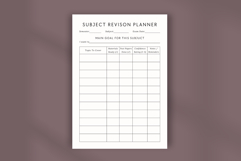 Subject Revision Planner Template | Editable Canva Study Product Image 4