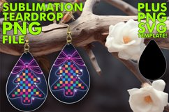 Dazzling Teardrop Earrings Designs, Neon Xmas Product Image 1