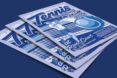 Tennis Tournament Retro Style Flyer Product Image 4