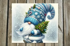 Night Christmas gnome | Xmas Watercolor tumbler designs PL Product Image 4